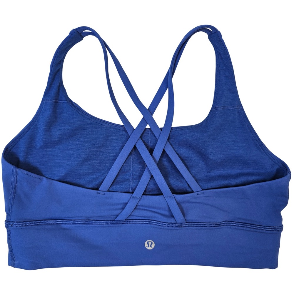 Lululemon Free to Be Bra Wild Larkspur Blue Strappy Sports Bra LW2AV0S Size 10